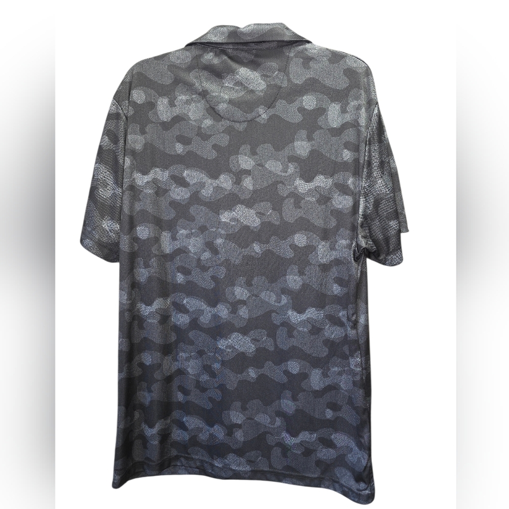 PGA TOUR Men's XL Camo Golf Polo Athletic Performance Shirt Gray Sportswear Dads - Picture 2 of 7